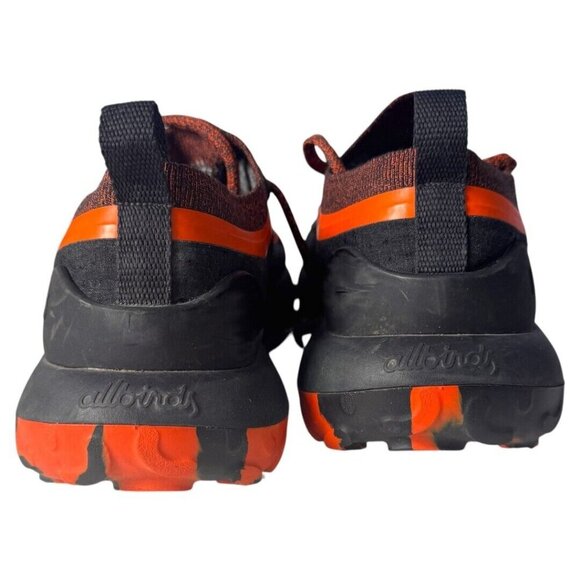 ALLBIRDS TRAIL RUNNER SWT BLACK BUOYANT ORANGE SHOES SNEAKER MENS SIZE 8W - Picture 4 of 6